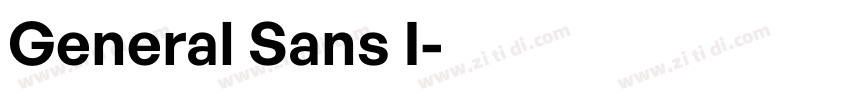 General Sans I字体转换